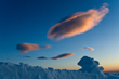 Vignette nuages lenticulaires et sculture de neige