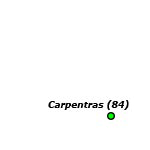 Carpentras sur la carte de France